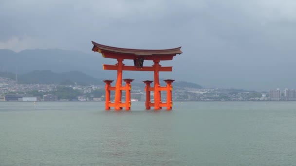 Храм Ицукусима Хиросима Япония — стоковое видео