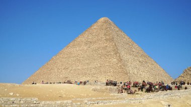Great Pyramid of Giza. The Tomb of Pharaoh Khufu (Cheops). Cairo, Egypt - February 1, 2024. clipart
