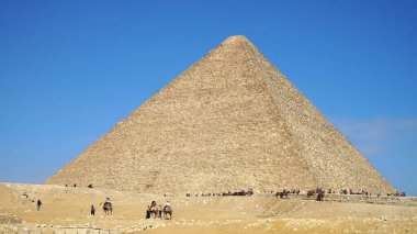 Great Pyramid of Giza. The Tomb of Pharaoh Khufu (Cheops). Cairo, Egypt - February 1, 2024. clipart