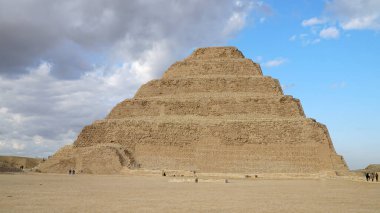 The Step Pyramid of King Djoser (Djeser or Zoser) in Cairo, Egypt. clipart