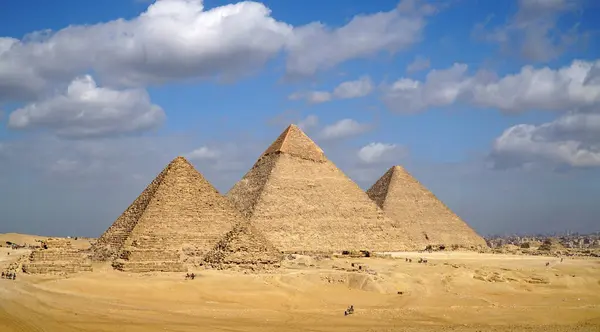 Giza Pyramid Complex Giza Necropolis Cairo Egypt Khufu Cheops Great — Stock Photo, Image