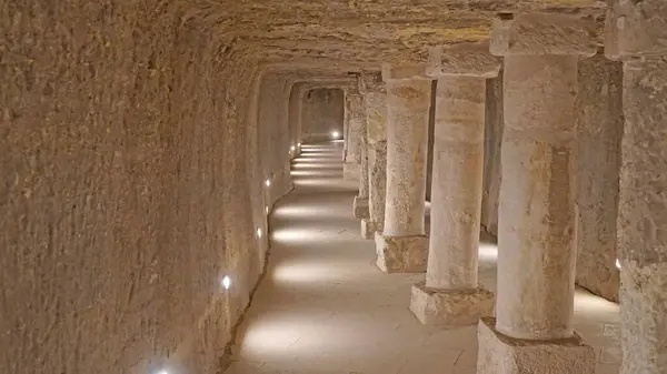 stock image Inside of the Step Pyramid of Djoser in the Saqqara, Cairo, Egypt