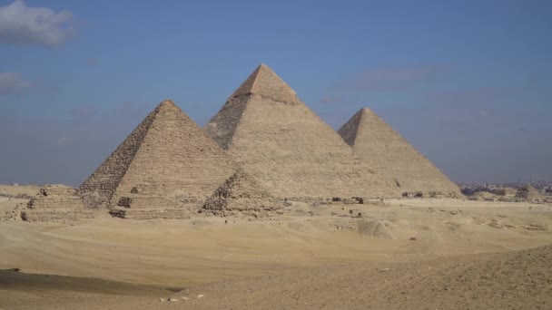 Pyramids Giza Kairó Egyiptom — Stock videók