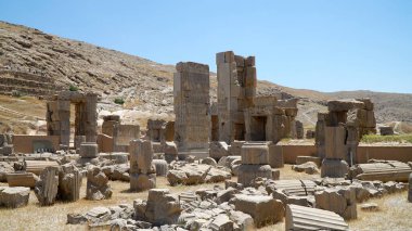Antik Persepolis Şehri. Achaemenid İmparatorluğunun başkenti, Şiraz, İran.
