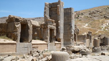 Antik Persepolis Şehri. Achaemenid İmparatorluğunun başkenti, Şiraz, İran.