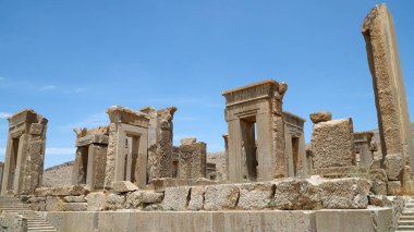 Antik Persepolis Şehri. Achaemenid İmparatorluğunun başkenti, Şiraz, İran.