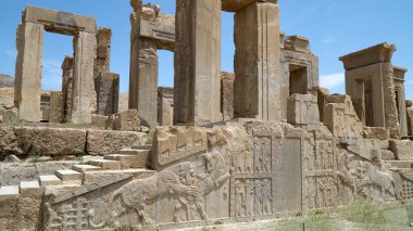 Antik Persepolis Şehri. Achaemenid İmparatorluğunun başkenti, Şiraz, İran.
