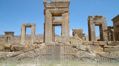 Antik Persepolis Şehri. Achaemenid İmparatorluğunun başkenti, Şiraz, İran.