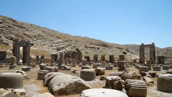 Antik Persepolis Şehri. Achaemenid İmparatorluğunun başkenti, Şiraz, İran.