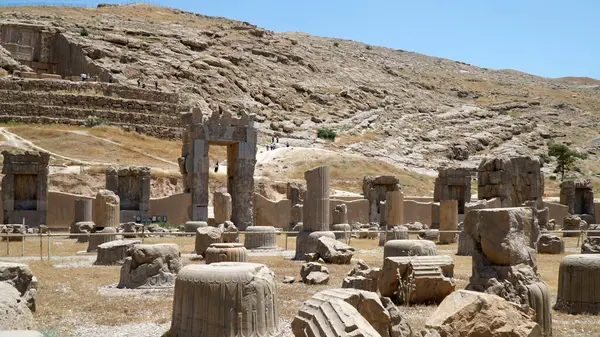 Antik Persepolis Şehri. Achaemenid İmparatorluğunun başkenti, Şiraz, İran.