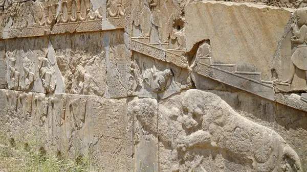 Persepolis 'in Bas Reliefs' i. Achaemenid İmparatorluğunun başkenti, Şiraz, İran.