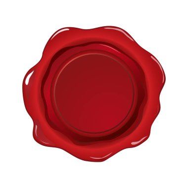 kırmızı mum mühür izole üzerinde beyaz