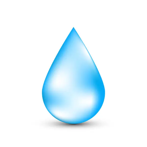 Vatten Droppe Vit Bakgrund — Stock vektor