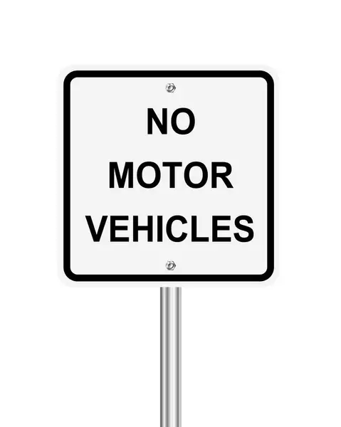 stock vector No motor vehicles traffic sign on white