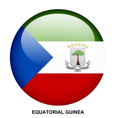 Beyaz arkaplanda Eşitlikçi Guinea düğmesi bayrağı