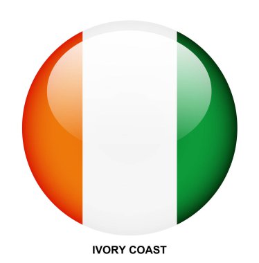  Beyaz arkaplanda IVORY Kıyı bayrağı düğmesi