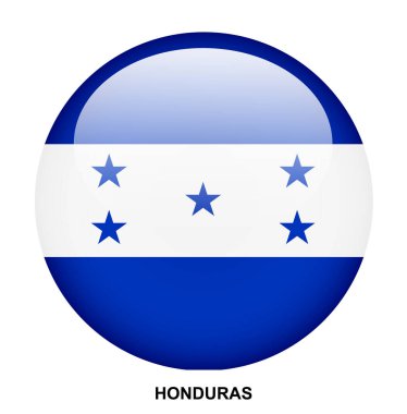 Beyaz arkaplanda HONDURAS bayrak düğmesi