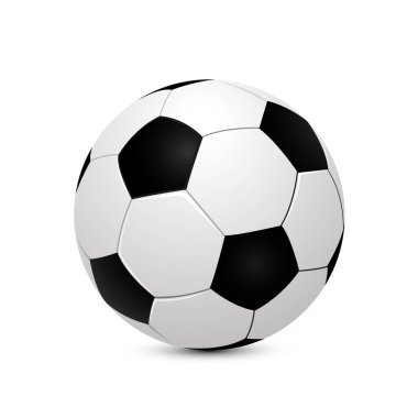 Beyaz arka planda futbol ya da futbol topu