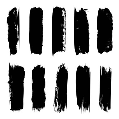 Beyaz arkaplanda fırça fırçası seti