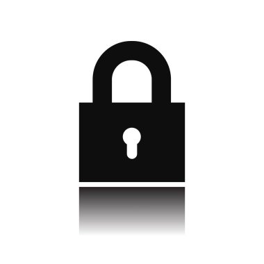 kilit web simgesi beyaz zemin üzerine