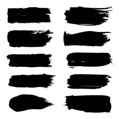 Beyaz arkaplanda fırça fırçası seti