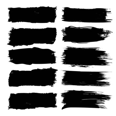 Beyaz arkaplanda fırça fırçası seti