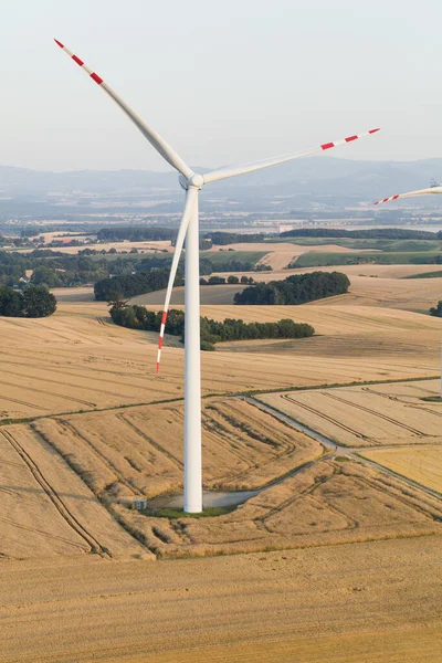 Éolienne Pologne Sur Terrain — Photo