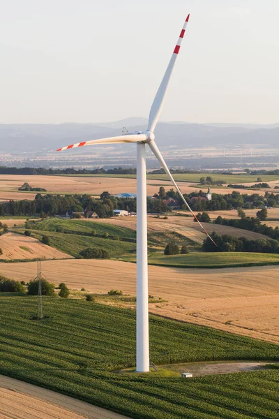 Ветряная Турбина Польше Поле — стоковое фото