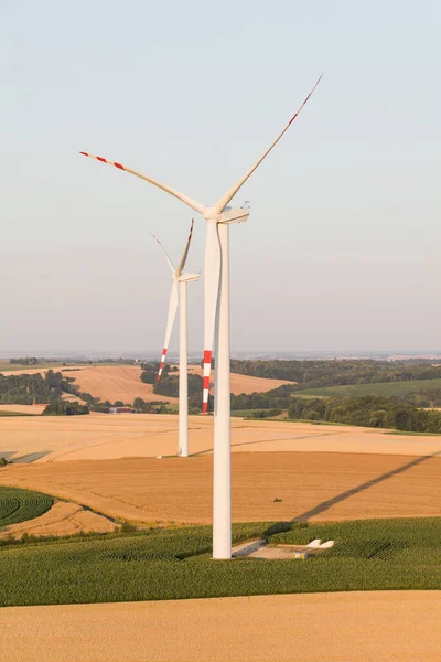 Éolienne Pologne Sur Terrain — Photo