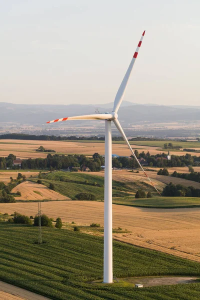 Turbina Eólica Polônia Campo — Fotografia de Stock