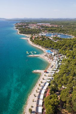 Hırvatistan kıyı şeridinin havadan görüntüsü