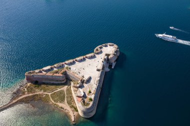 Hırvatistan kıyı şeridinin havadan görüntüsü