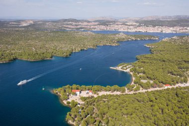 Hırvatistan kıyı şeridinin havadan görüntüsü