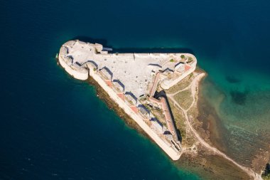 Hırvatistan kıyı şeridinin havadan görüntüsü