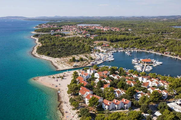 Letecký Pohled Chorvatské Pobřeží — Stock fotografie