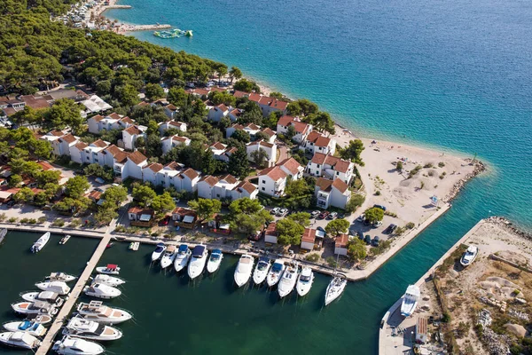 クロアチアの海岸線の空中写真 — ストック写真