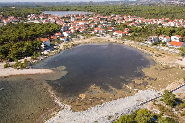Widok Lotu Ptaka Wybrzeże Chorwacji — Zdjęcie stockowe