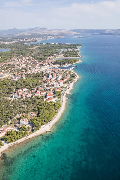 Повітряний Вид Узбережжя Хорватії — стокове фото