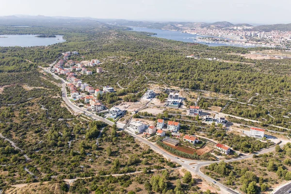 stock image aerial view of the Croatia coastline