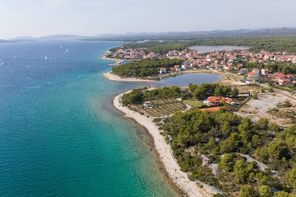 Vista Aérea Costa Croacia —  Fotos de Stock