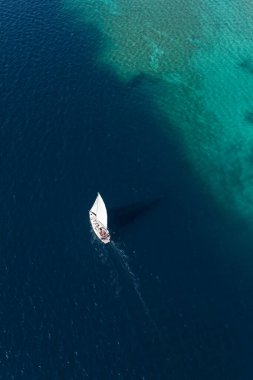 Hırvatistan kıyı şeridinin havadan görüntüsü
