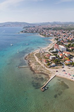 Hırvatistan kıyı şeridinin havadan görüntüsü