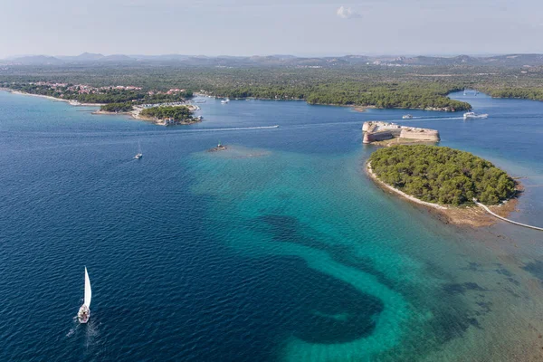 stock image aerial view of the Croatia coastline