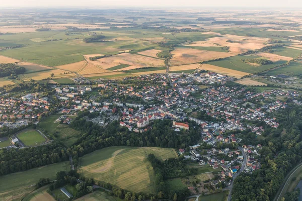 stock image aerial view of the Otmuchow town in Poland