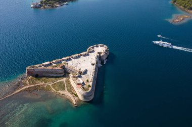 Hırvatistan kıyı şeridinin havadan görüntüsü