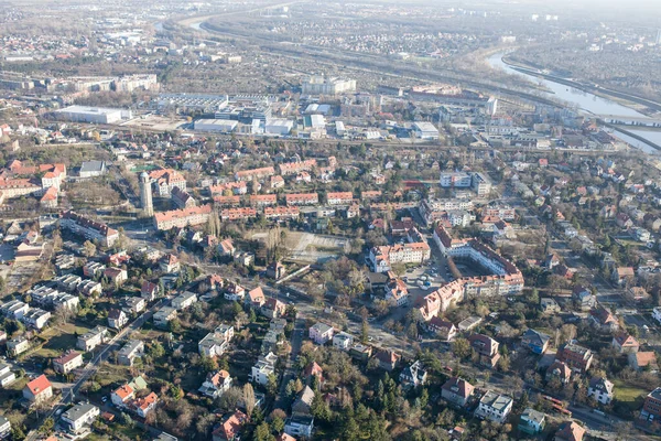 ポーランドのヴロツワフ市の航空写真 — ストック写真