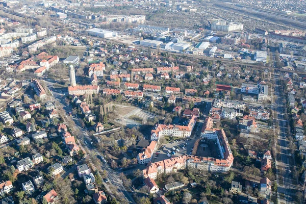 Polonya Wroclaw Şehrinin Havadan Görünümü — Stok fotoğraf