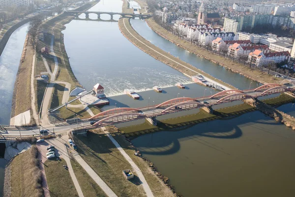 Luftaufnahme Der Stadt Breslau Polen — Stockfoto