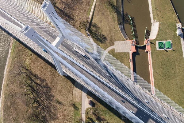 ヴロツワフの高速道路の空中ビューポーランド — ストック写真