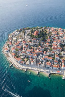 Hırvatistan kıyı şeridinin havadan görüntüsü
